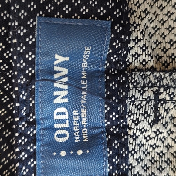 Old Navy Harper Mid Rise Blue and White Pants Size 16 Tall - Picture 5 of 6